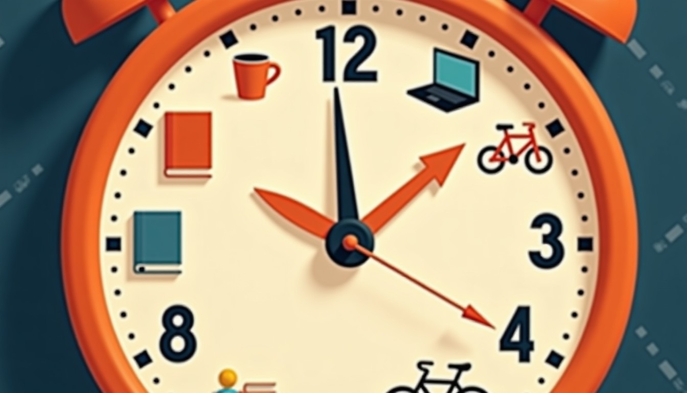 Illustration of a clock showing short, frequent learning moments