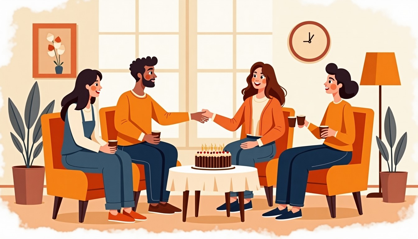 Illustration of a Dutch circle birthday.