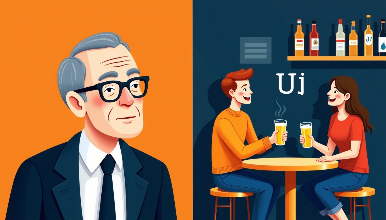 A split illustration showing formal and informal situations