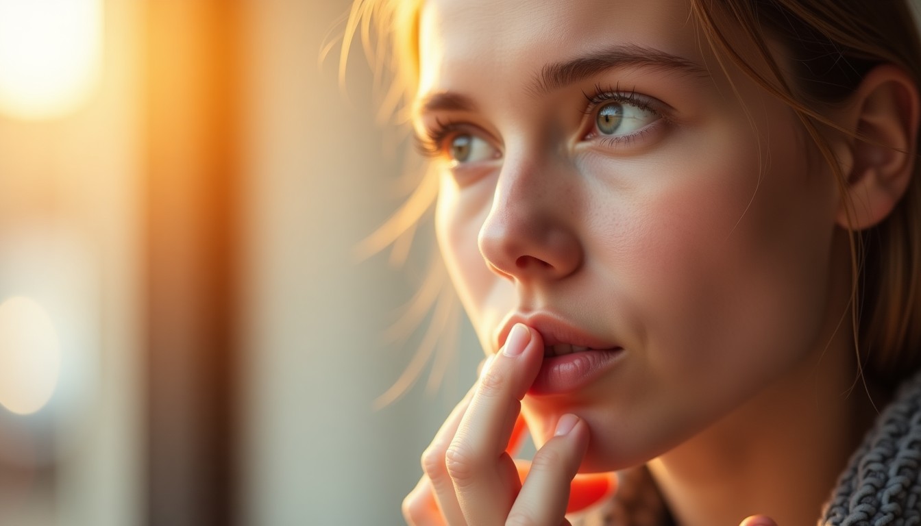 A thoughtful Dutch person with finger on chin, saying 'nou' to stall for time