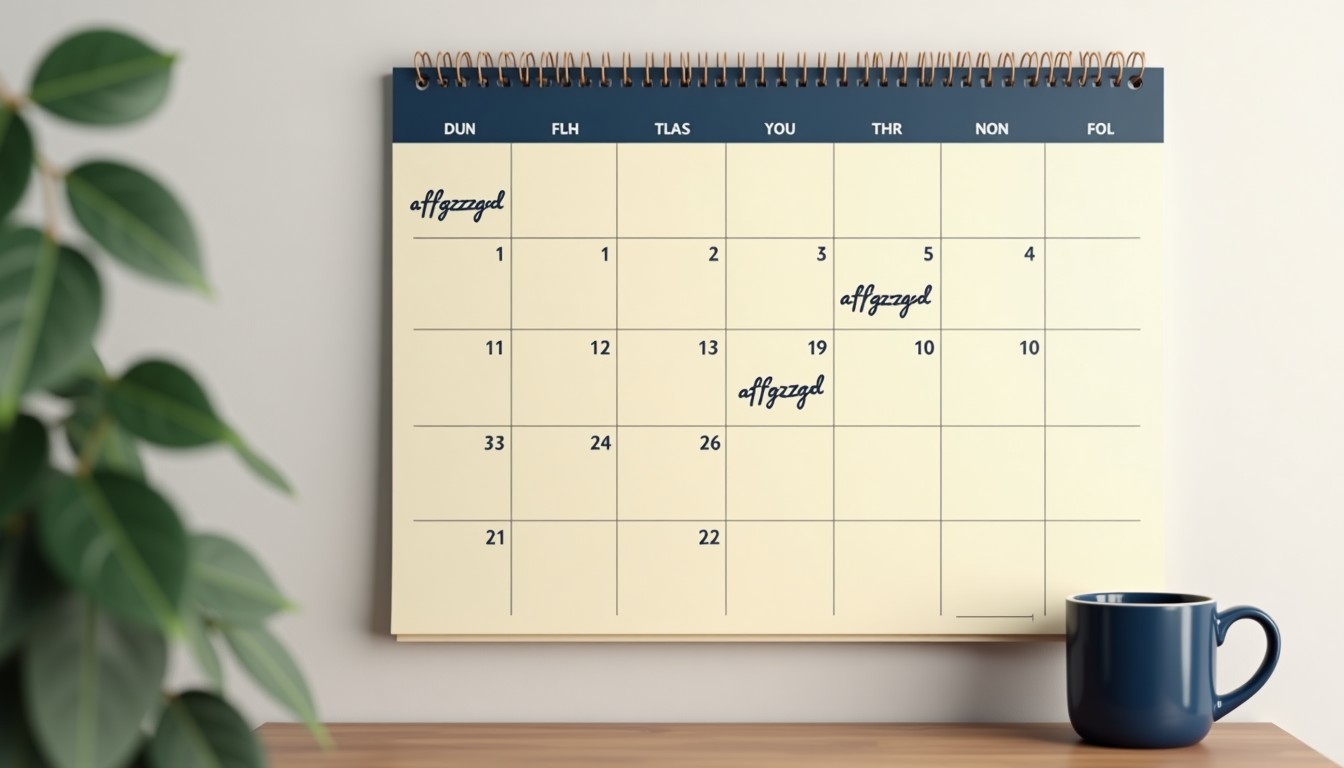 A calendar with many 'afgezegd' notes, illustrating how common canceling is in Dutch culture.