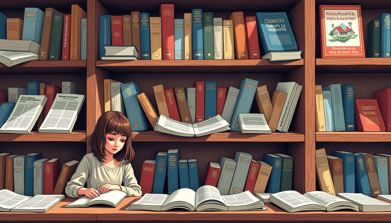 A bookshelf with Dutch reading materials