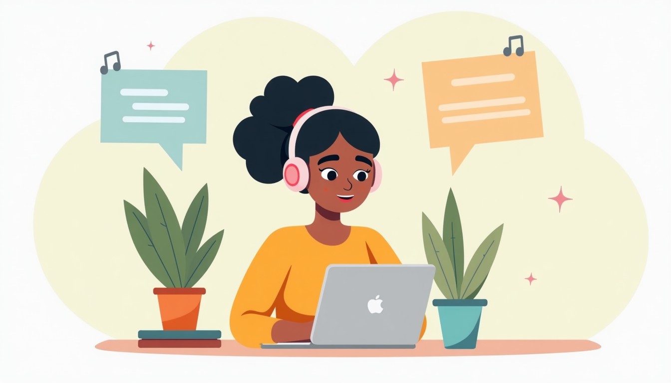 A person listening to a Dutch podcast