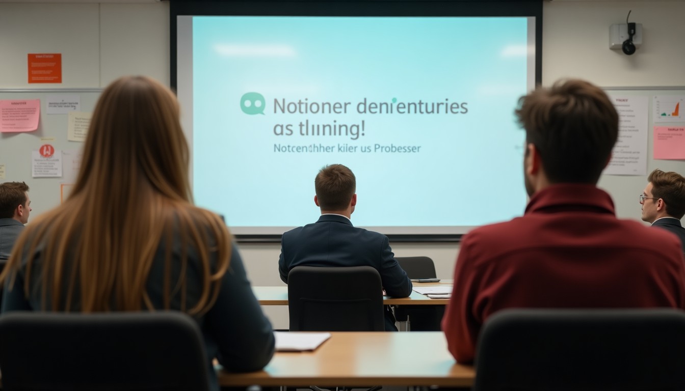 A group of students in a classroom, repeating Dutch words and phrases