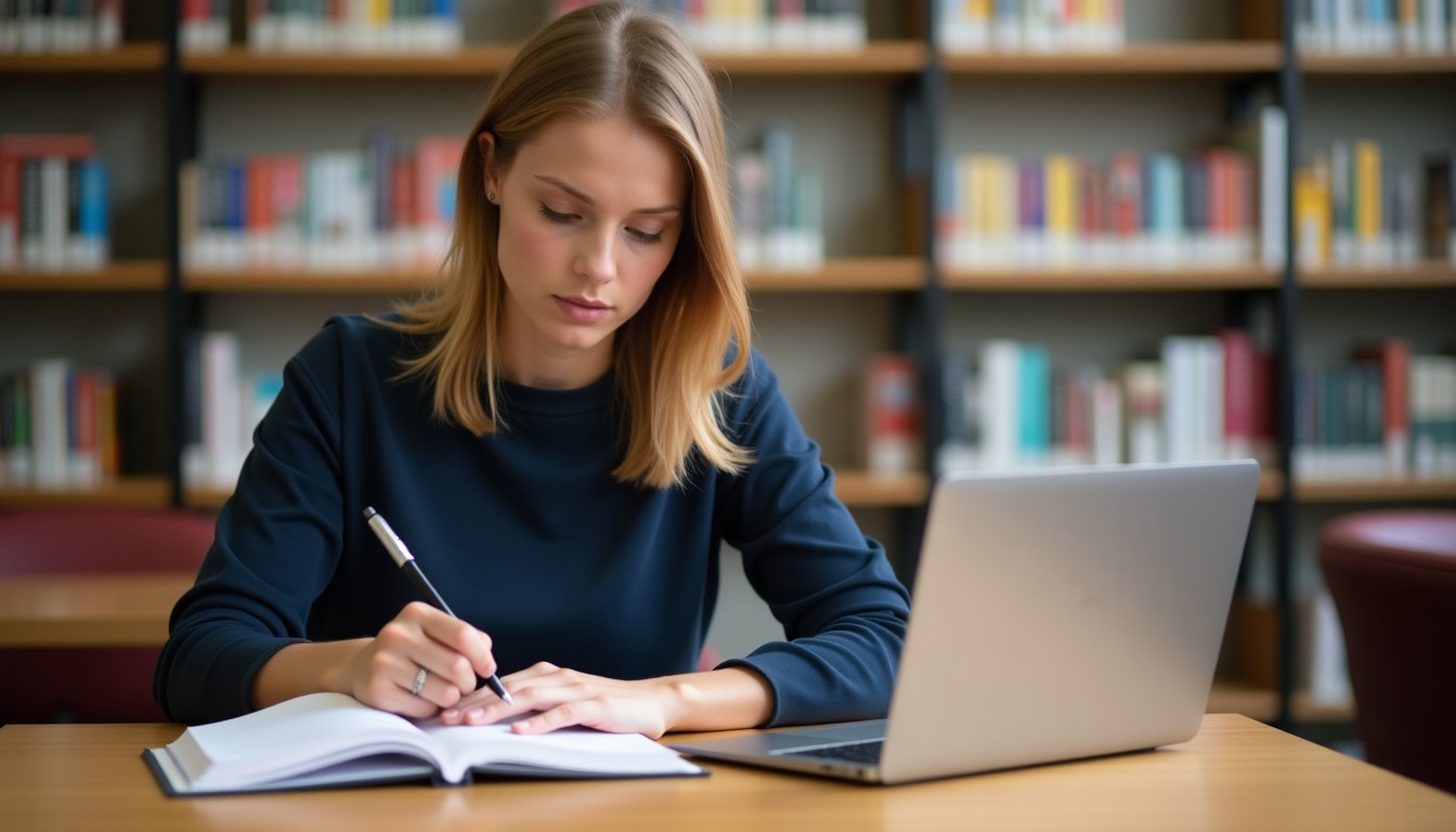 Student studying Dutch