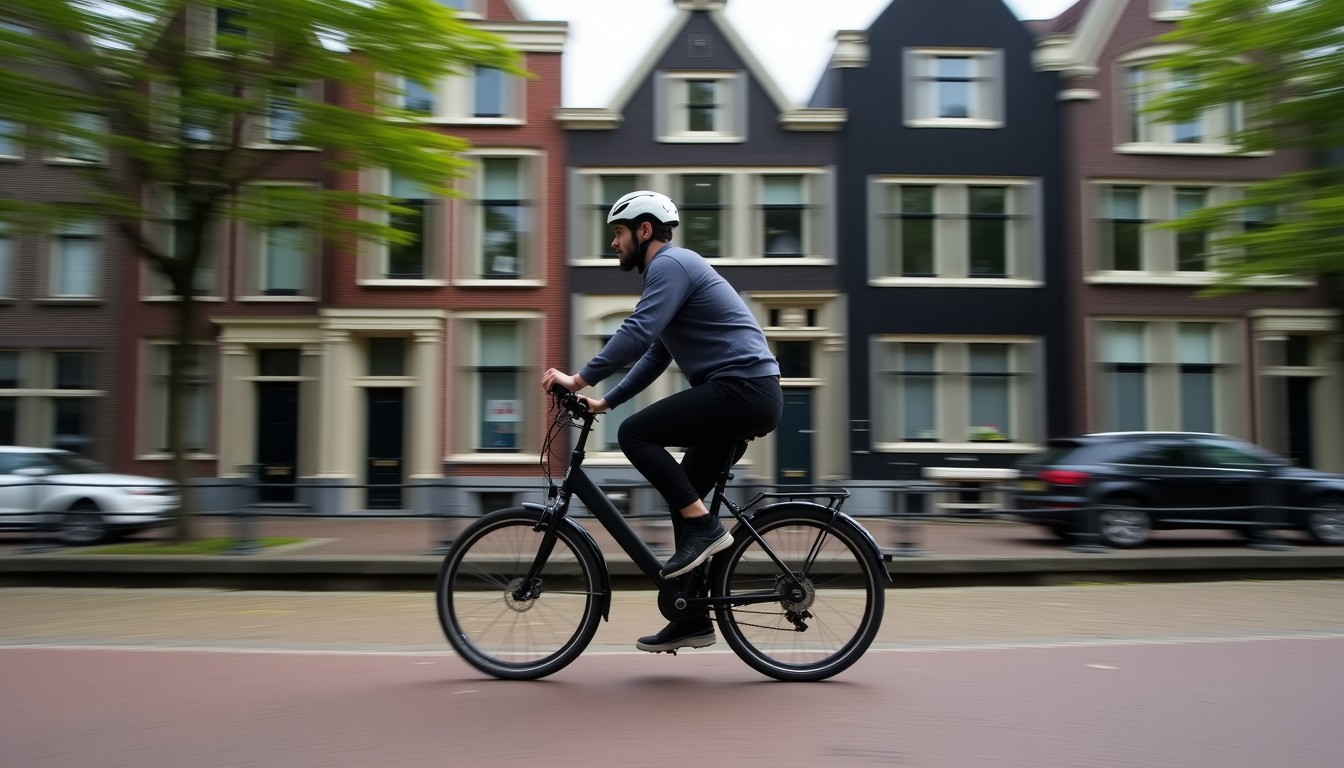 A bike ride past a canal house