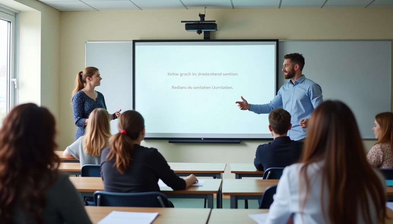 Students in a classroom