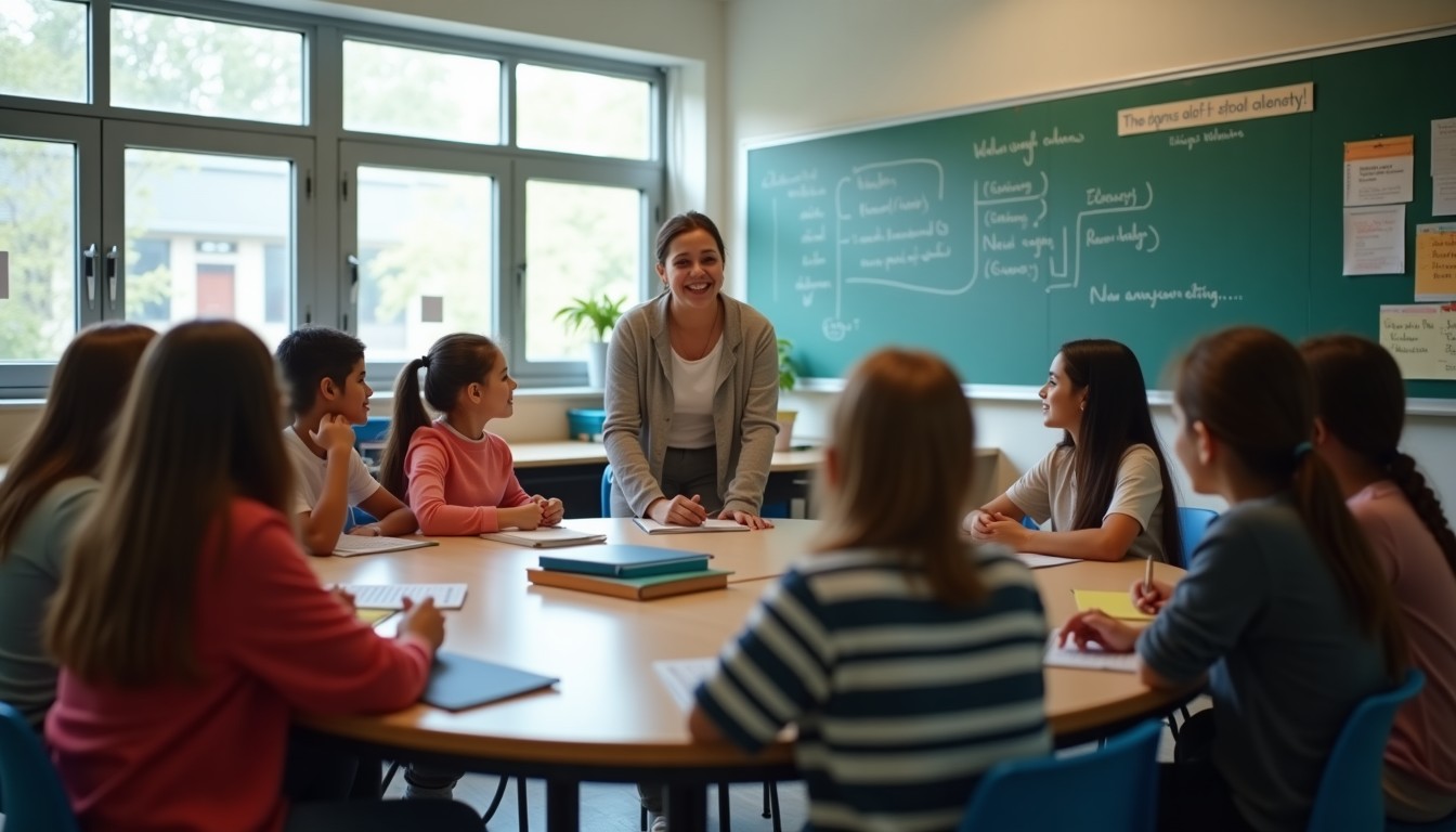 Students in a conversation class