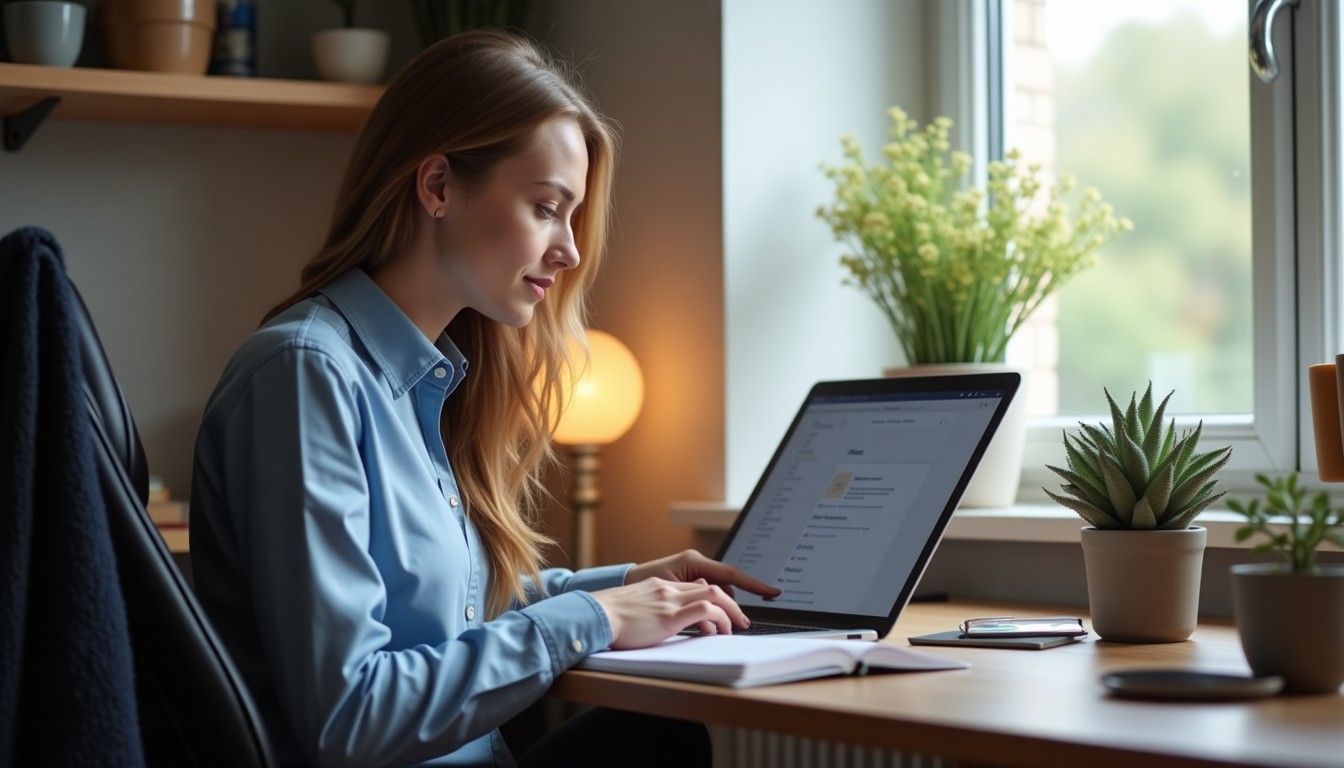 Person studying at a desk