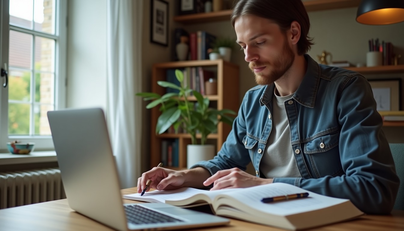 Person studying Dutch