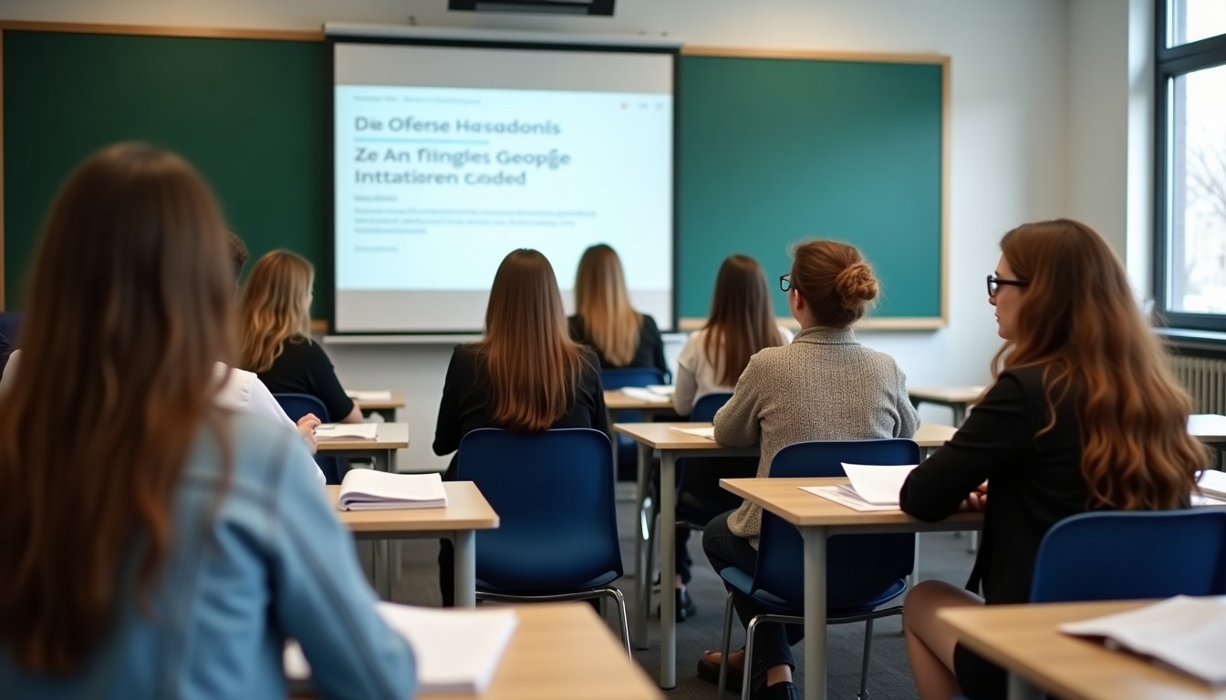 Students studying Dutch with textbooks