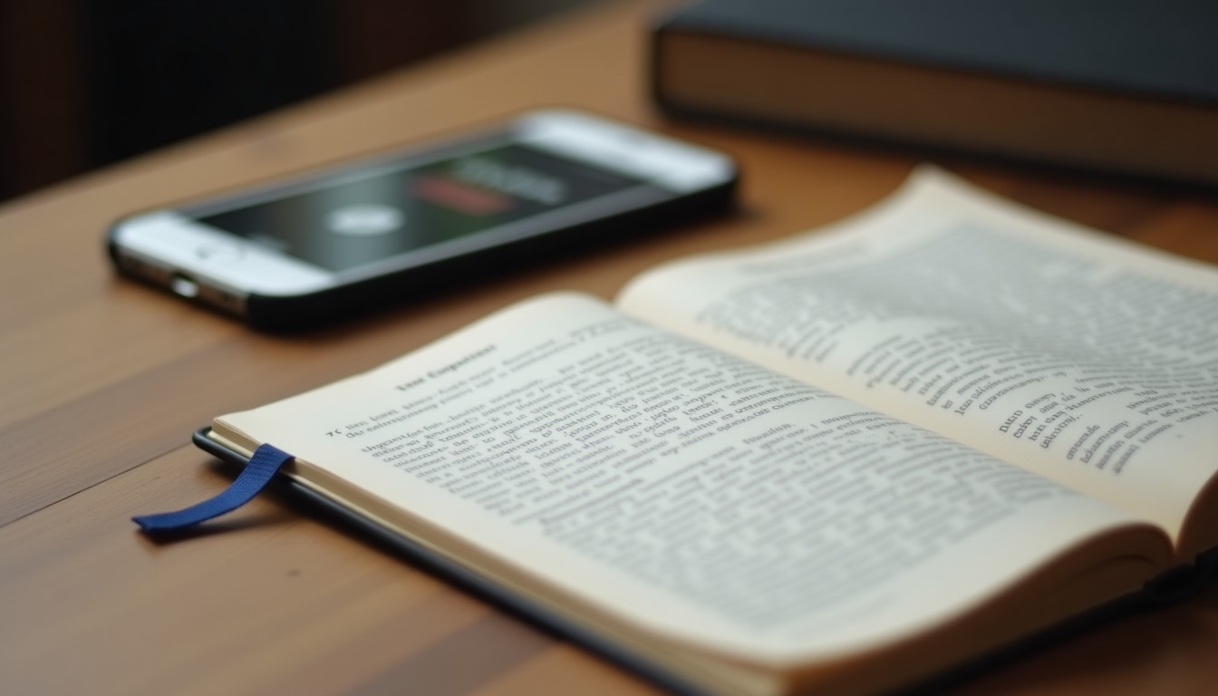 A Dutch language textbook and a smartphone