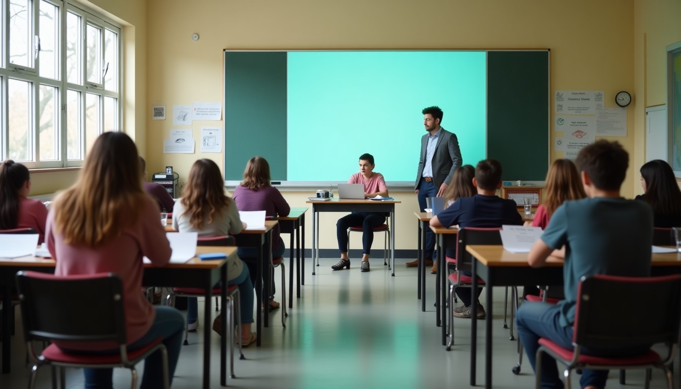 Students in a classroom