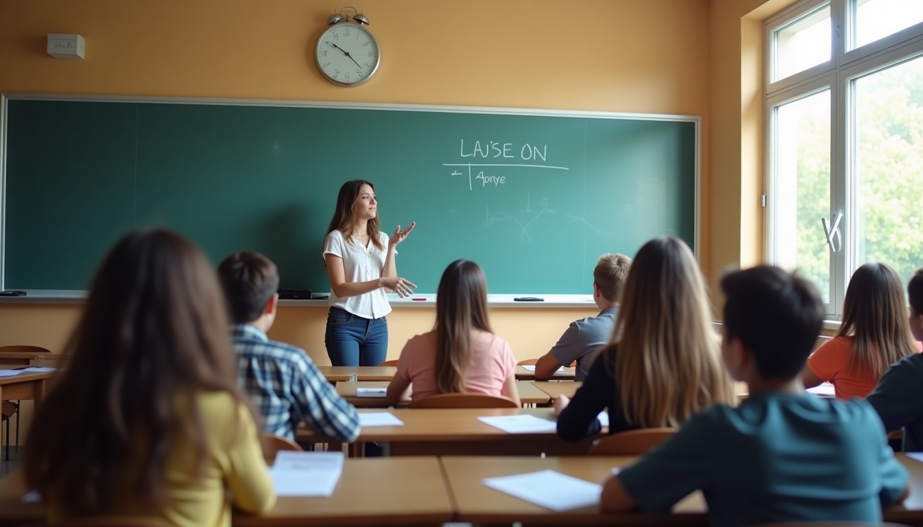 Students in a Dutch language class