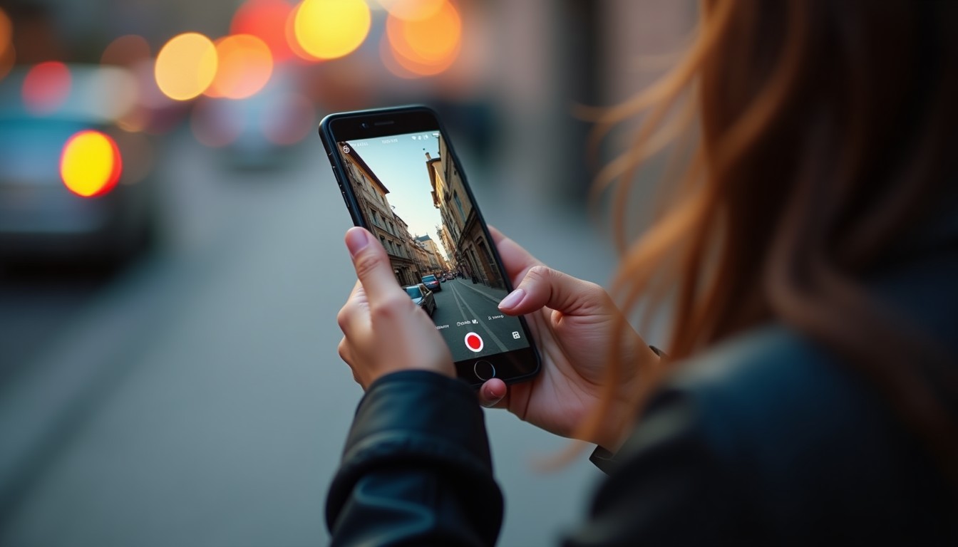 Person watching Instagram video