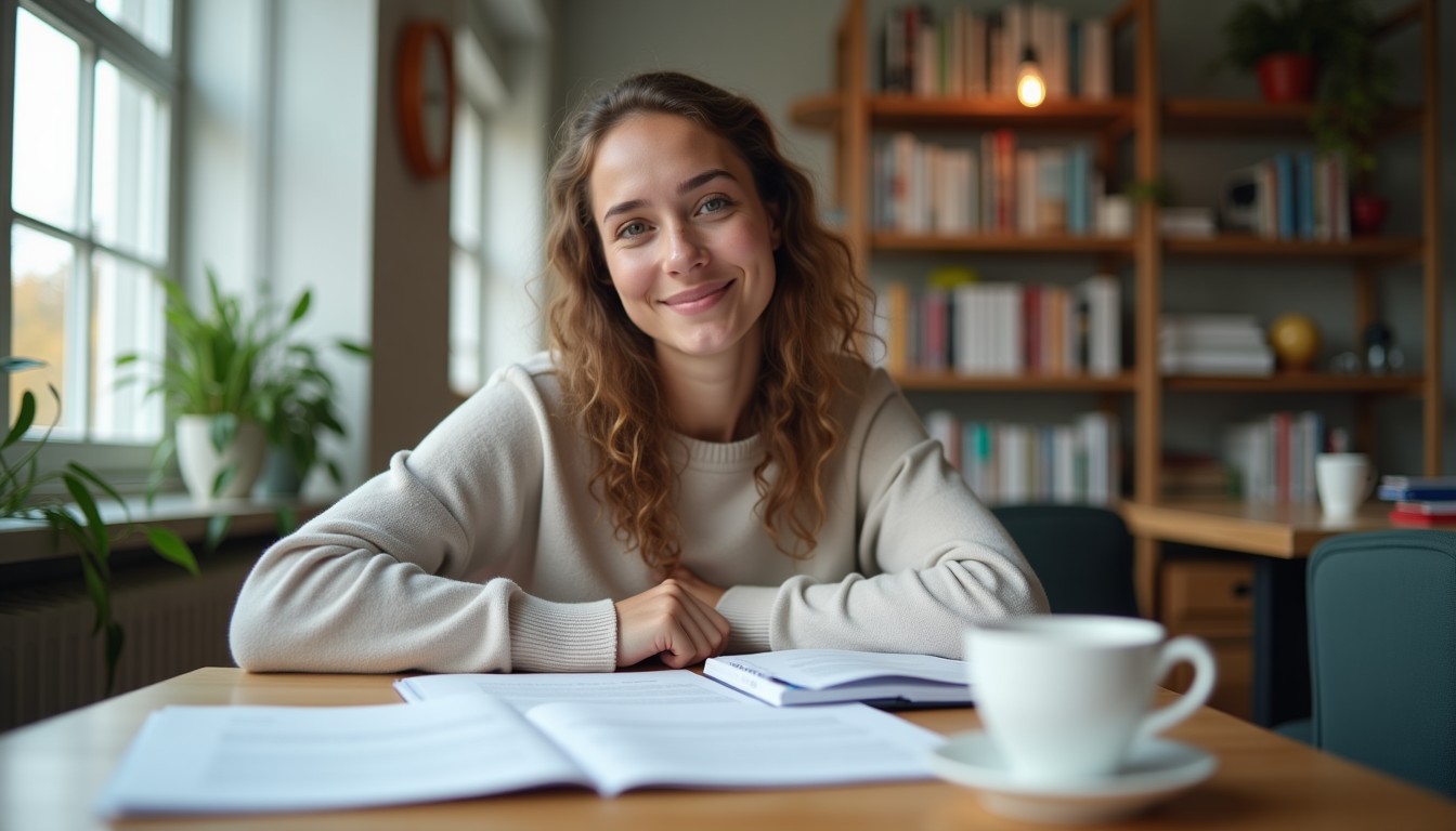 Student studying Dutch