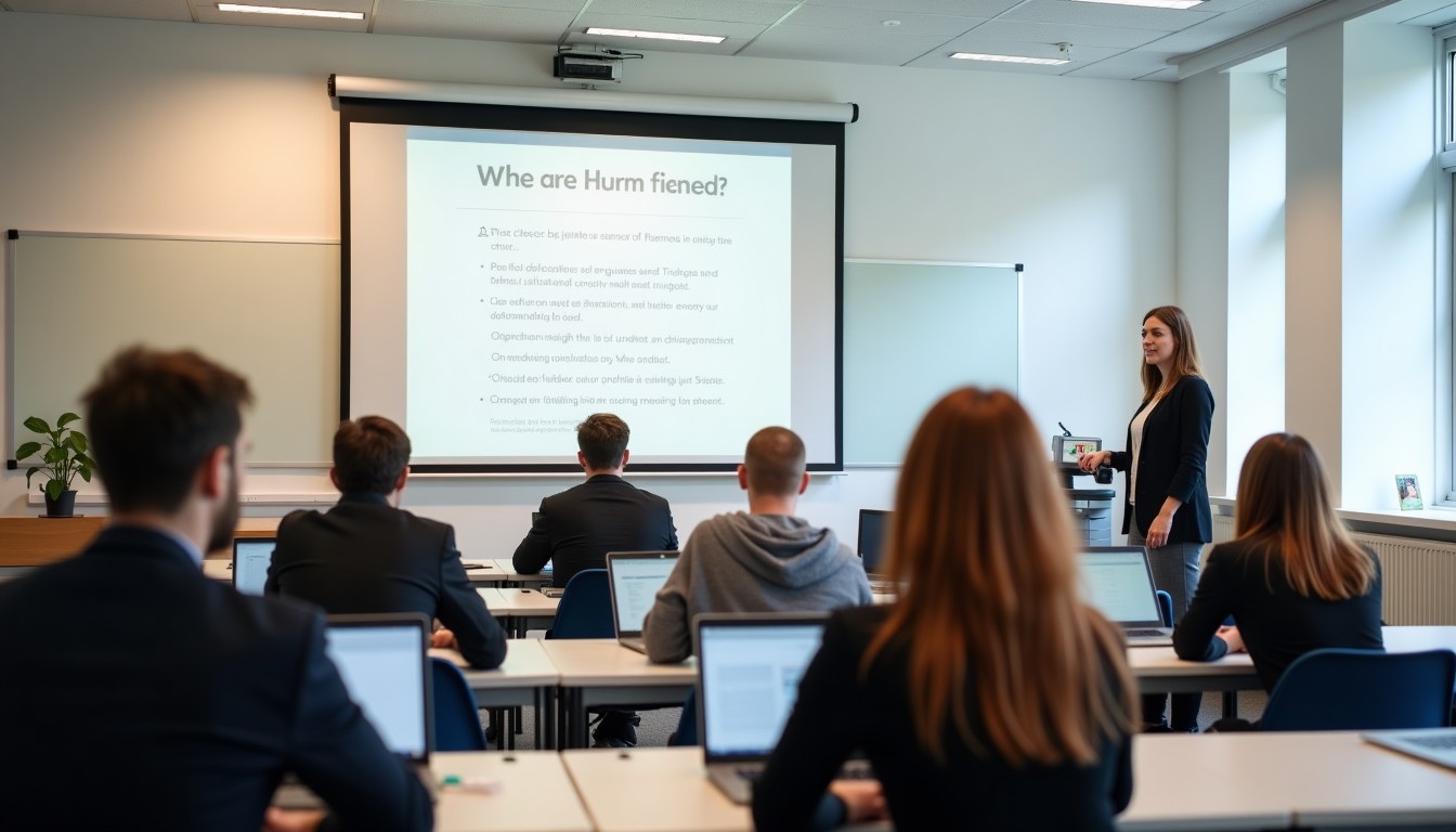 Students in a Dutch language class