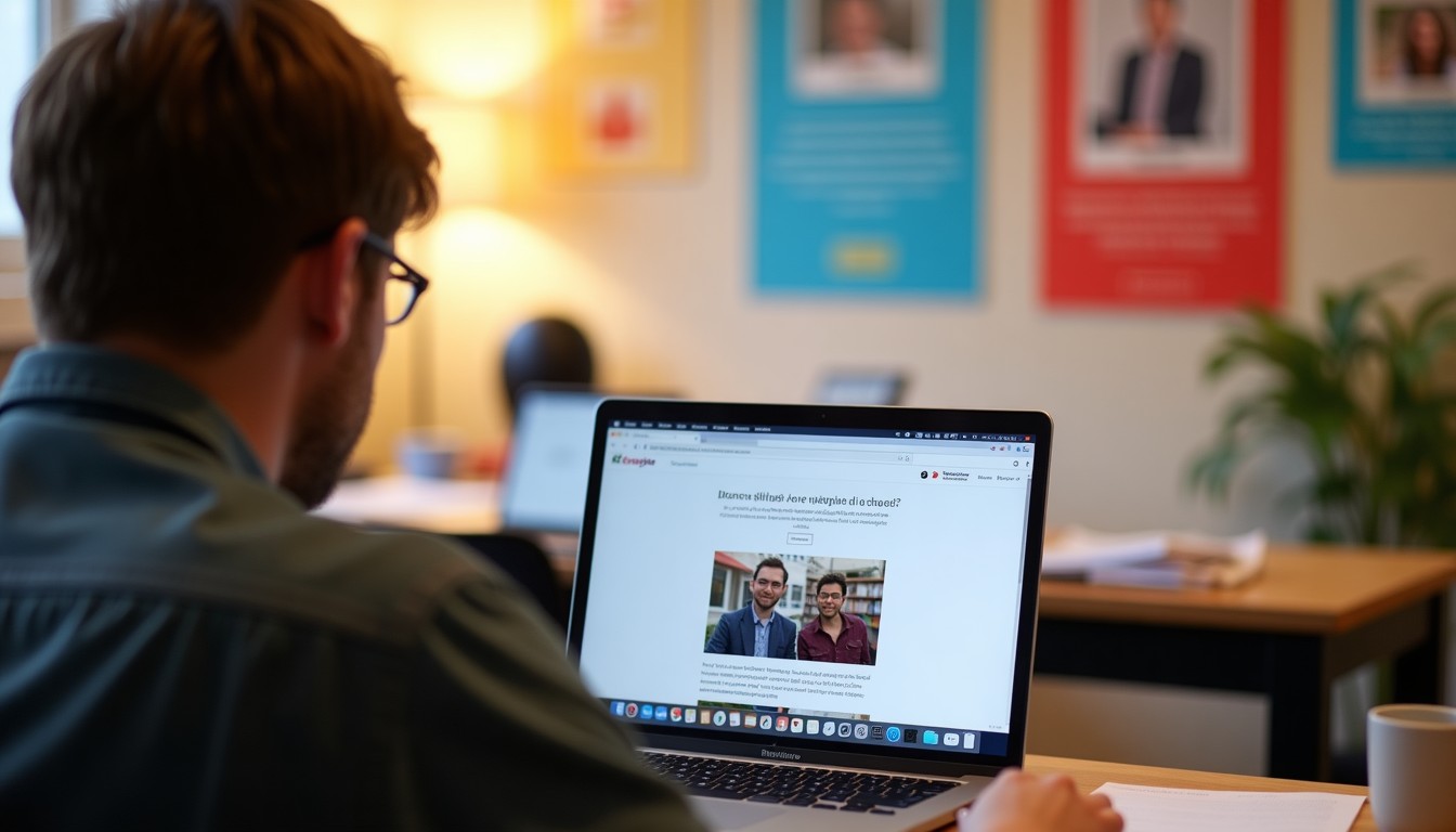 A learner exploring the Heritage Voices Collection online.