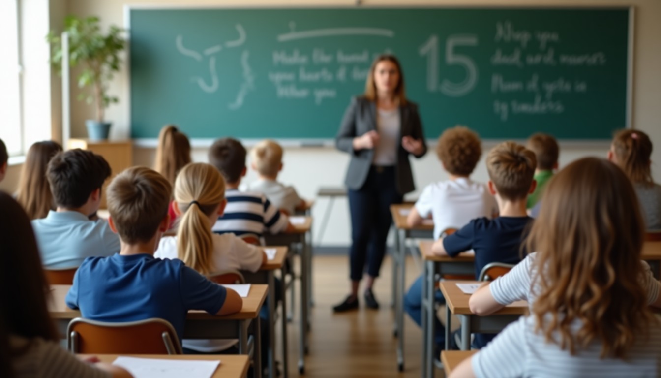 Diverse group of students in a classroom