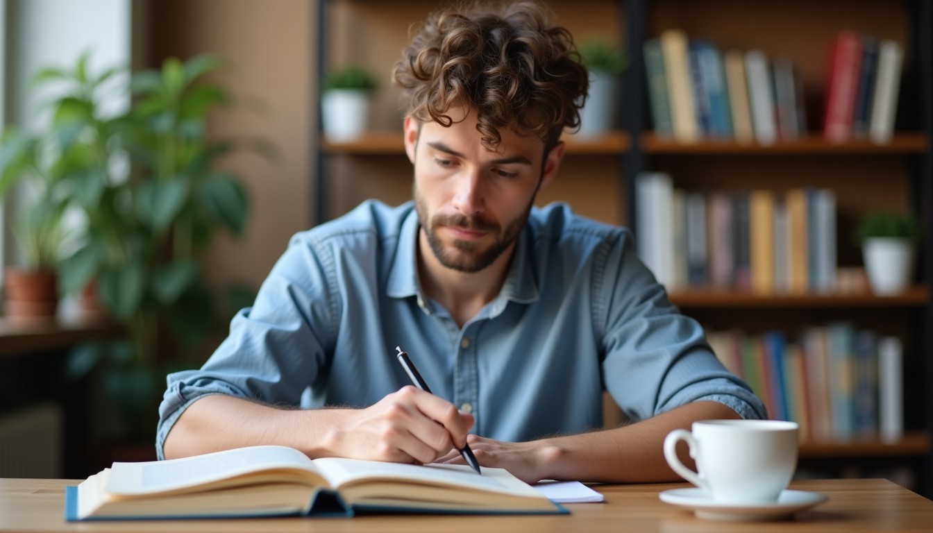 Person studying Dutch