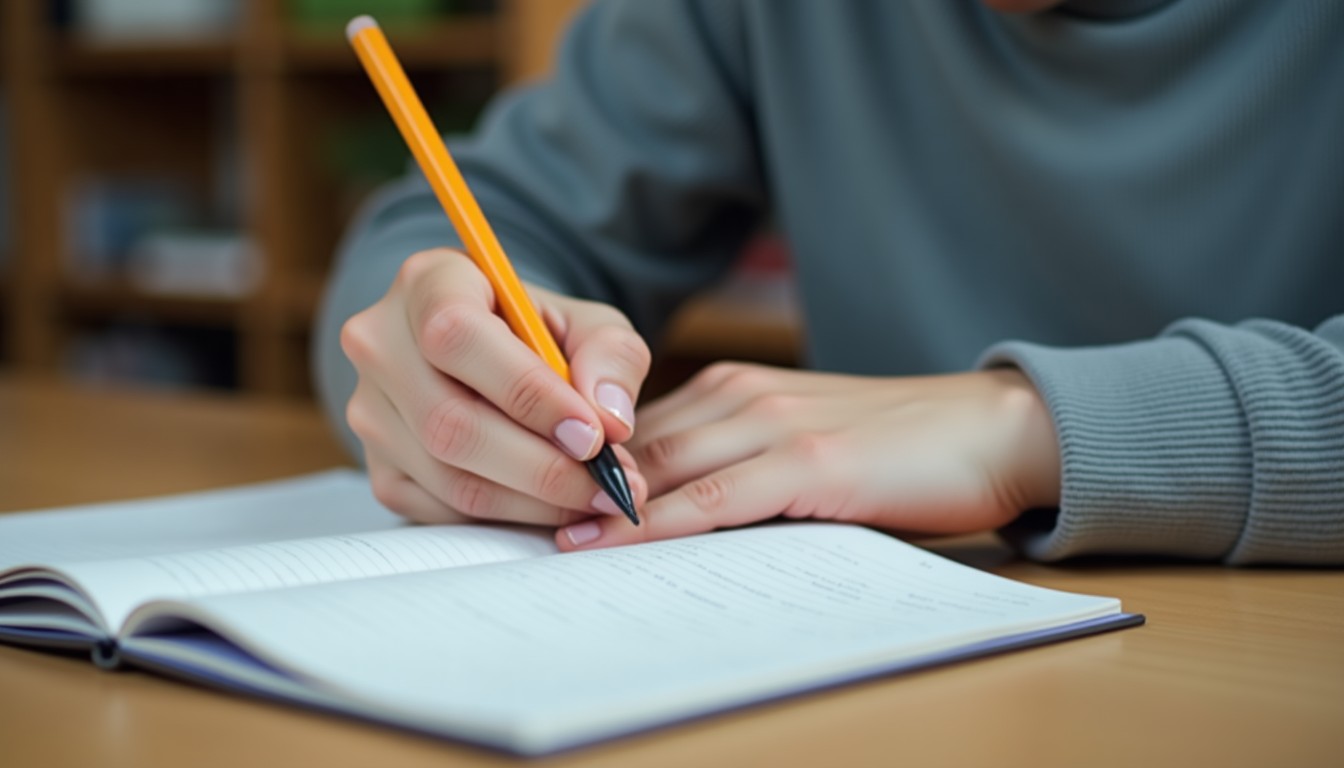 Person studying Dutch