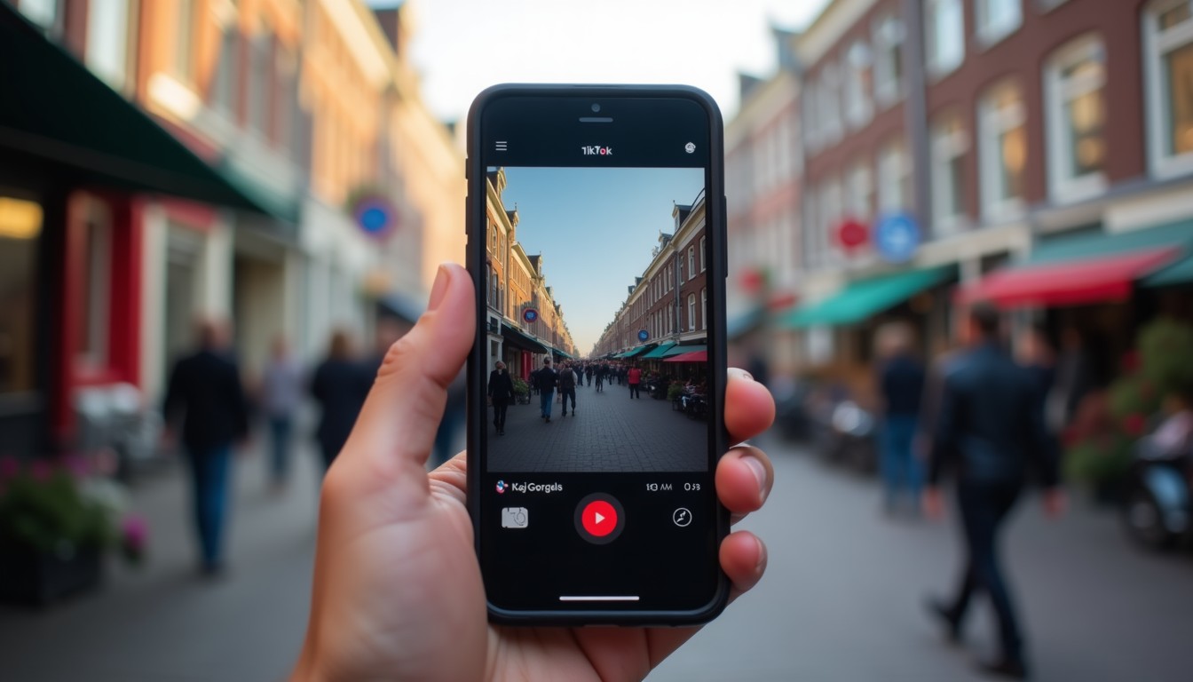 A phone screen displaying a Kaj Gorgels TikTok video