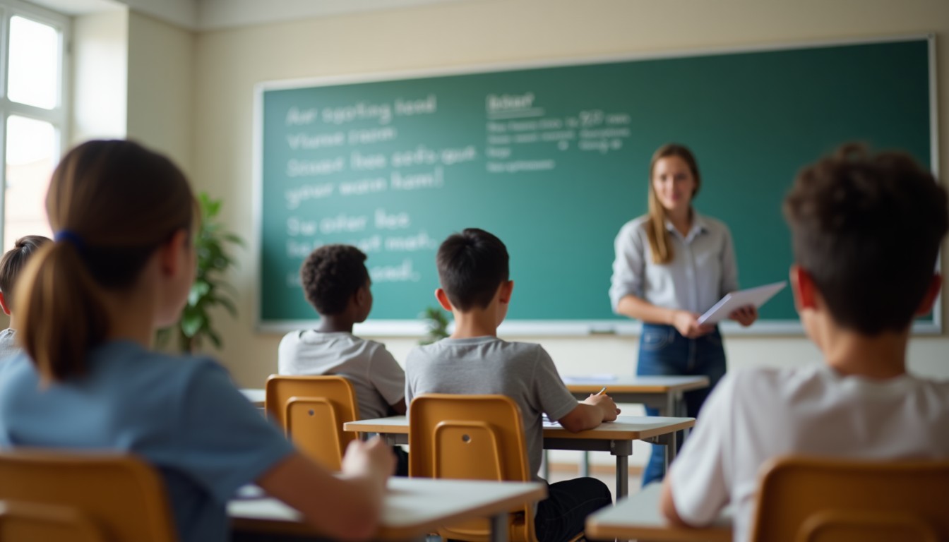 Students in a classroom