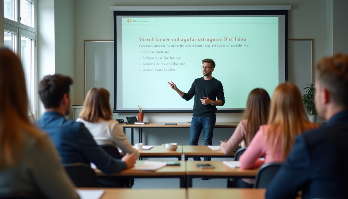 Students in a classroom