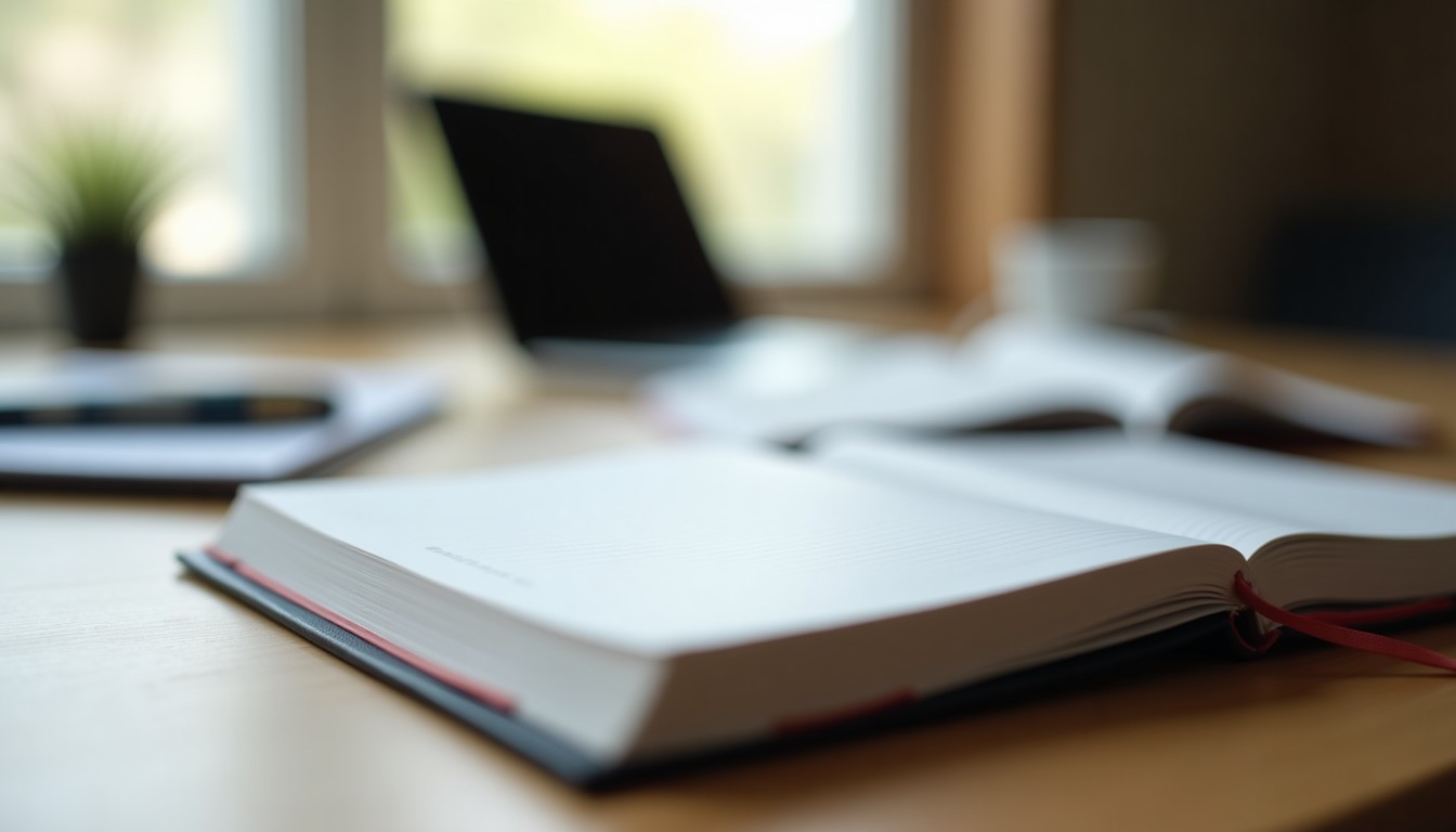Dutch language textbook and notebook on a desk