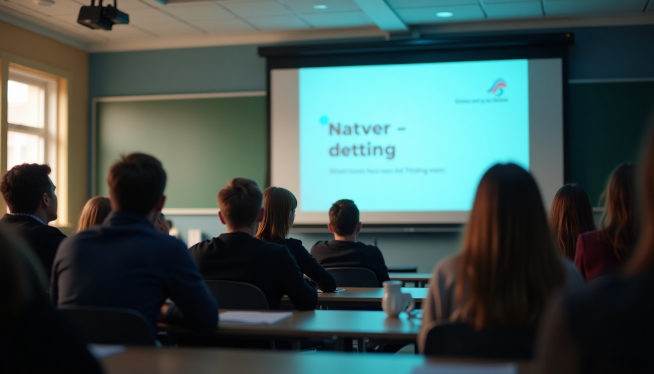 Students learning Dutch in a classroom
