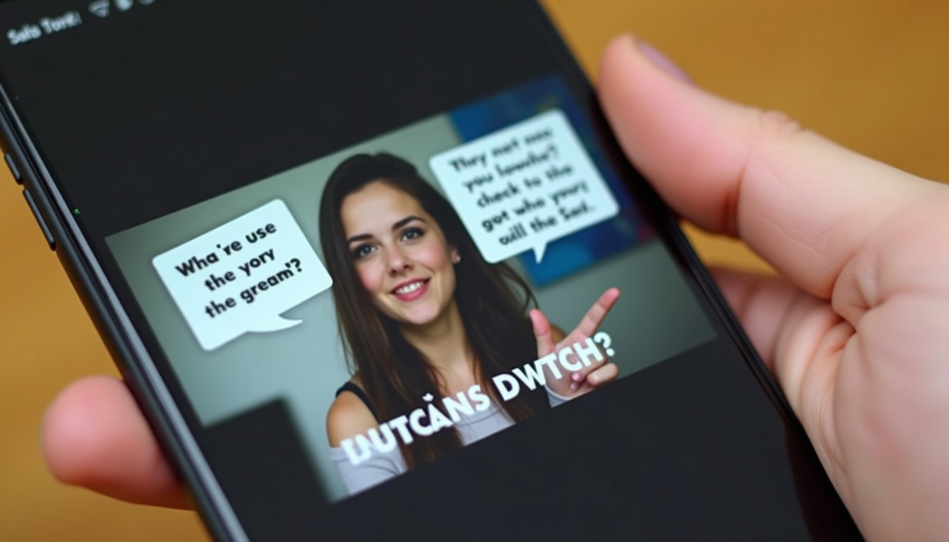 Smartphone screen showing a Learn Dutch with Yas TikTok video