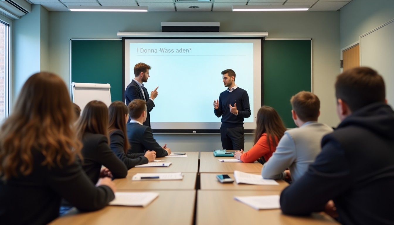 Students in a Dutch language class