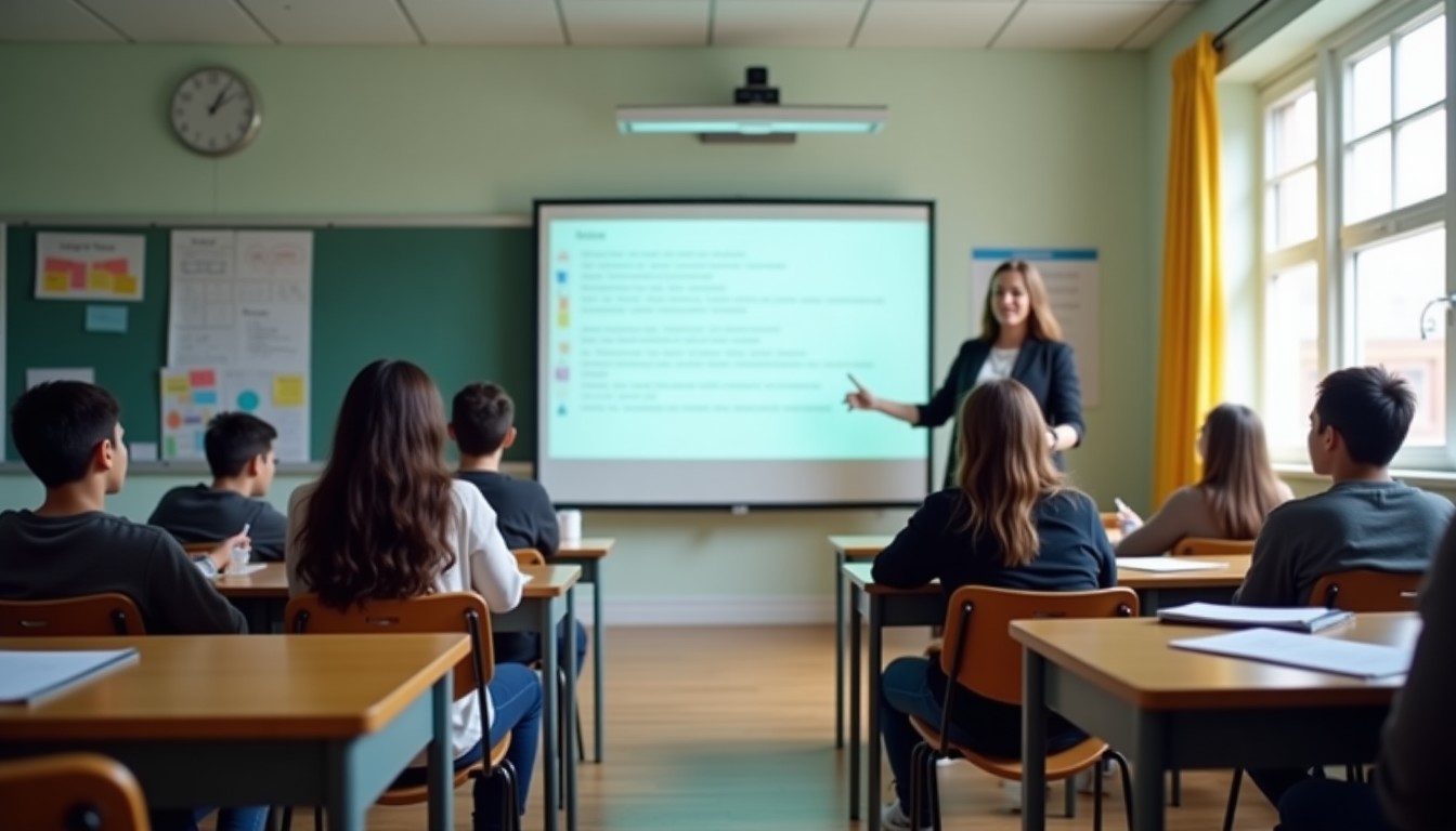 Language class in session