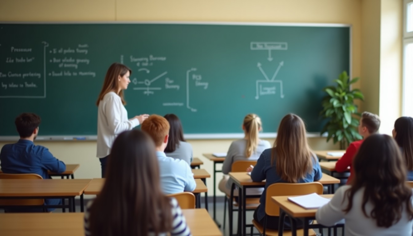 Adult education classroom