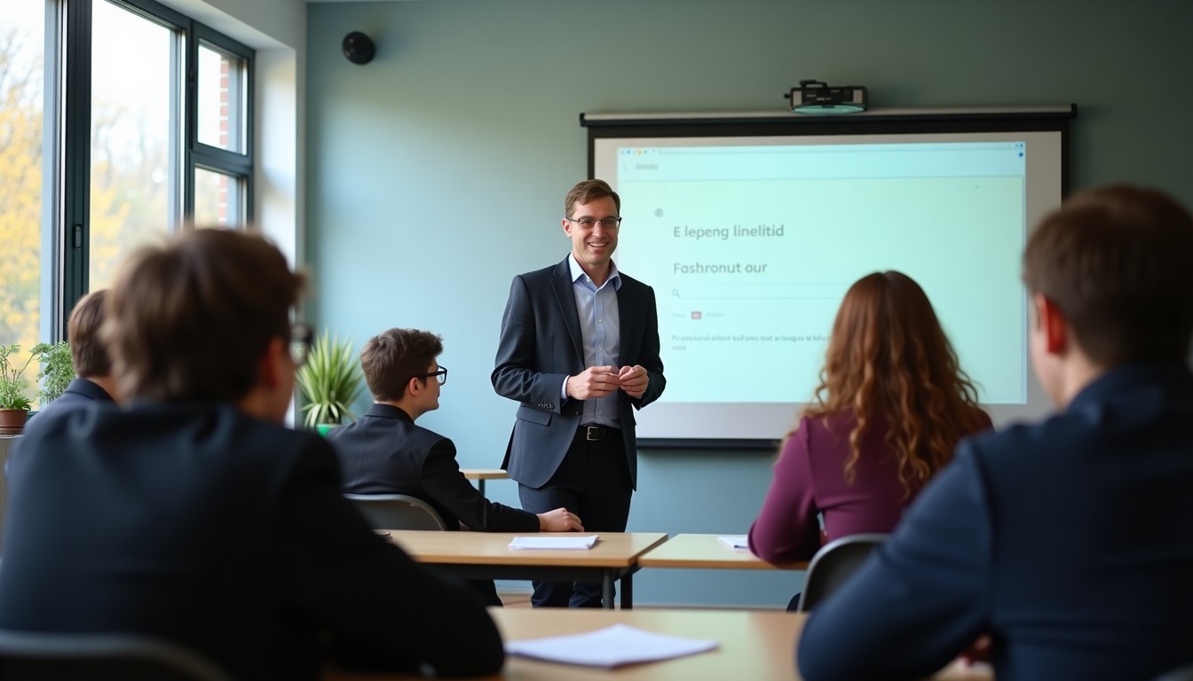 Dutch language class in progress