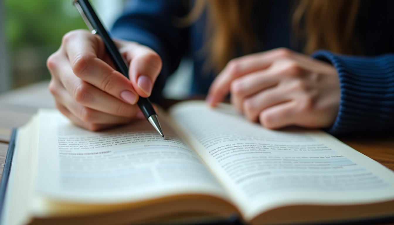 Student studying Dutch