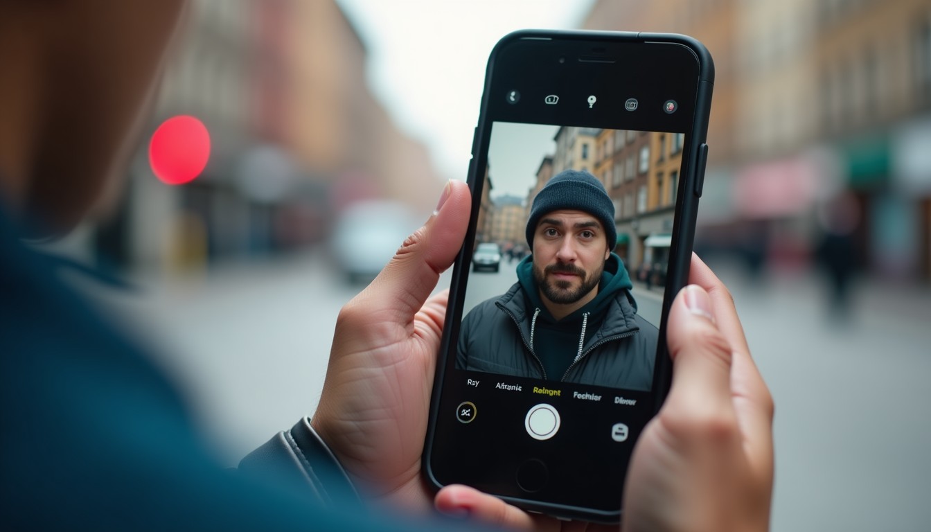 Smartphone screen displaying a TikTok video of a street interview