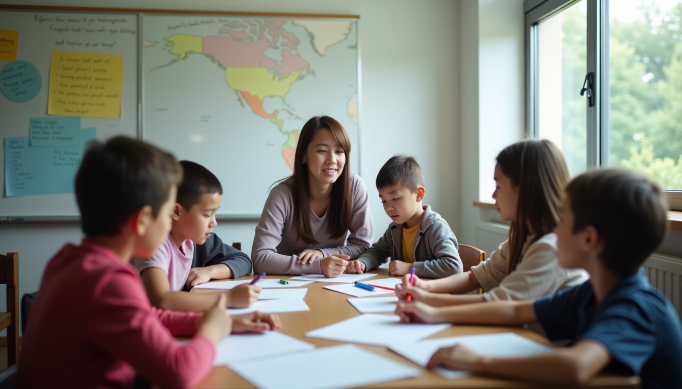 Language class in session
