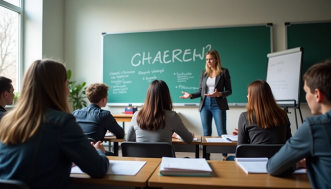 Dutch language classroom