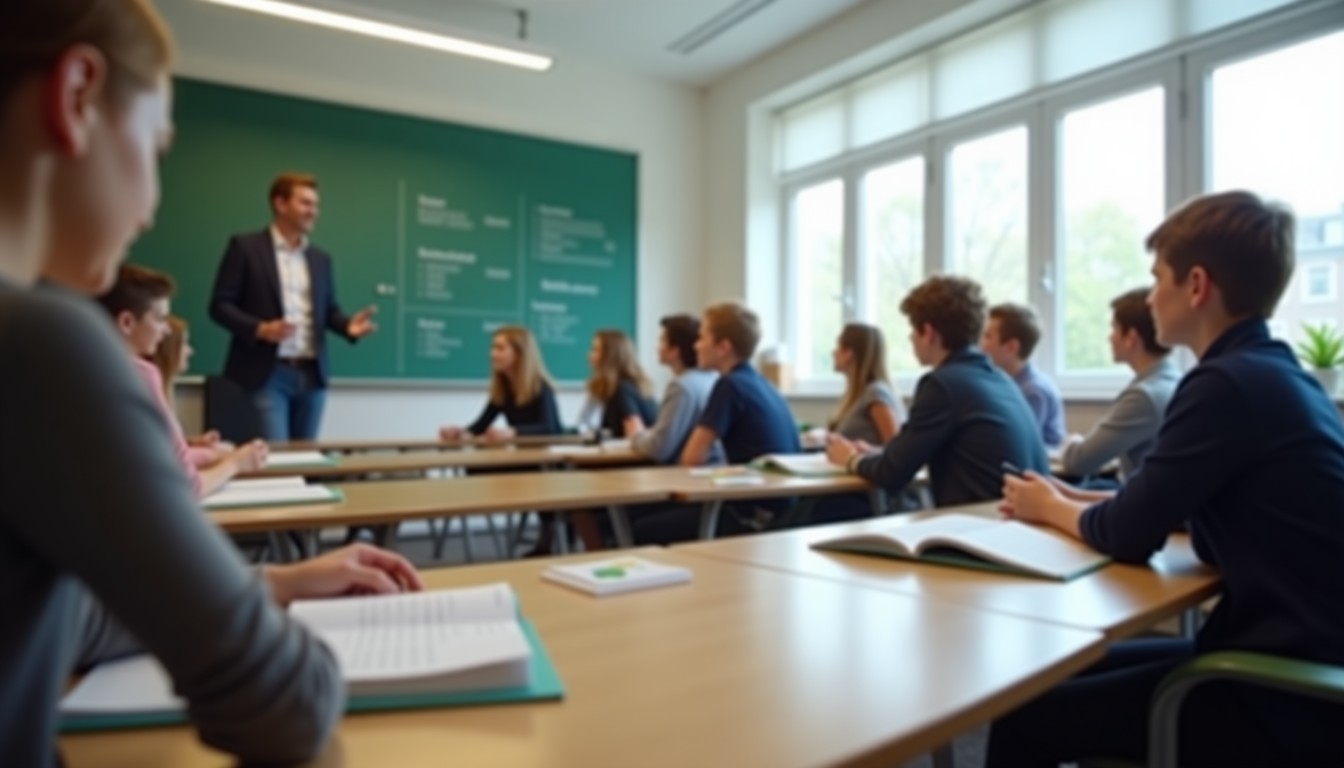 Classroom with students and teacher