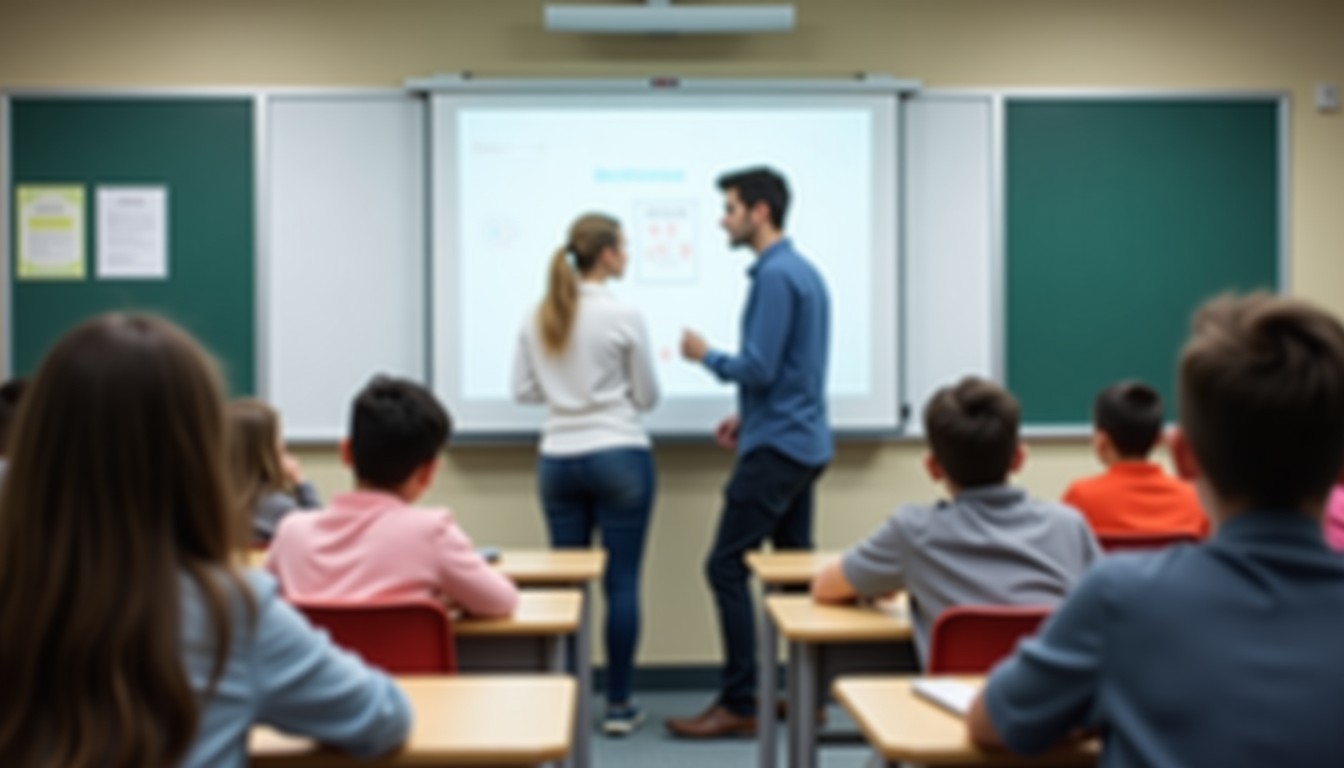 Dutch language class in session