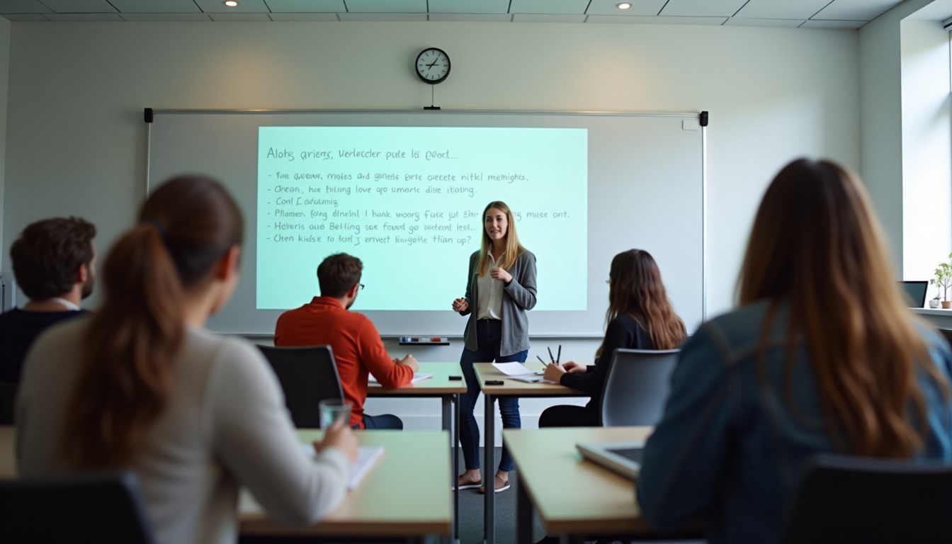 Dutch language class in session