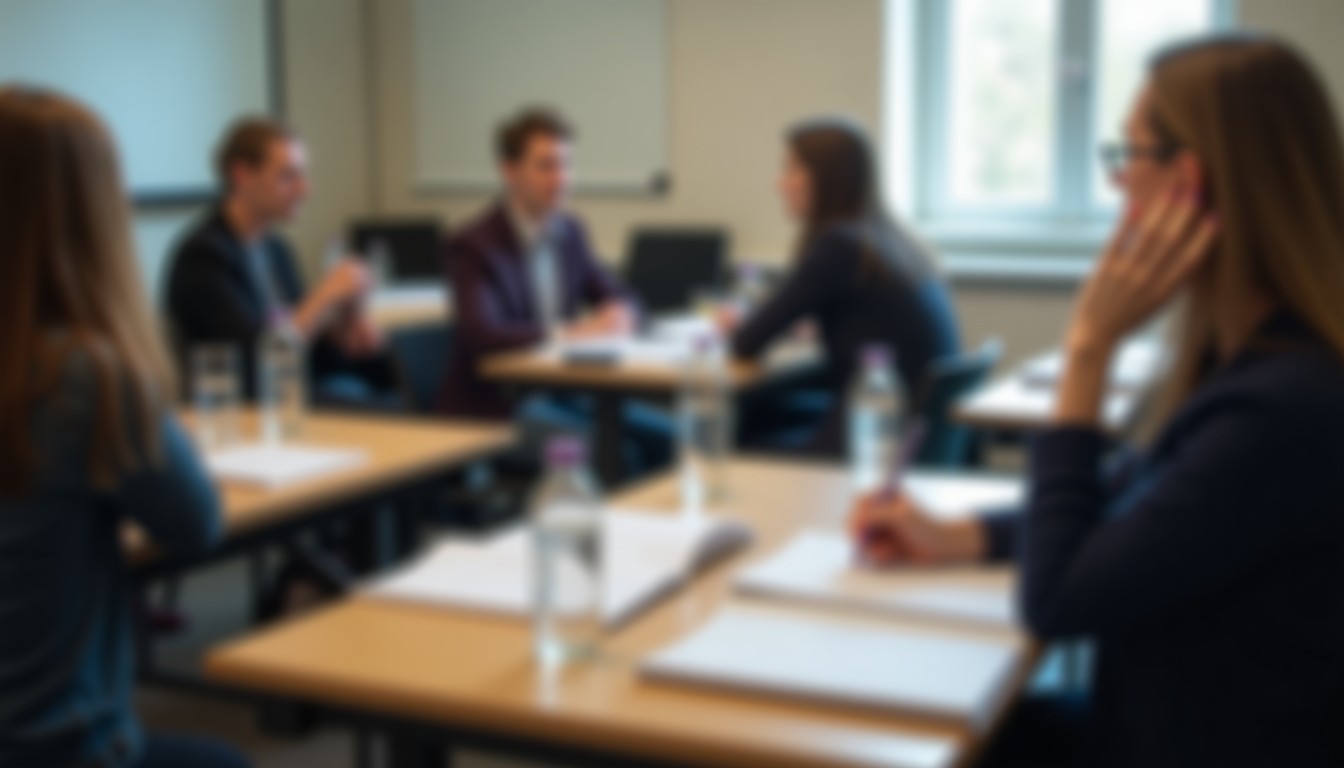 Students in a Dutch literature class