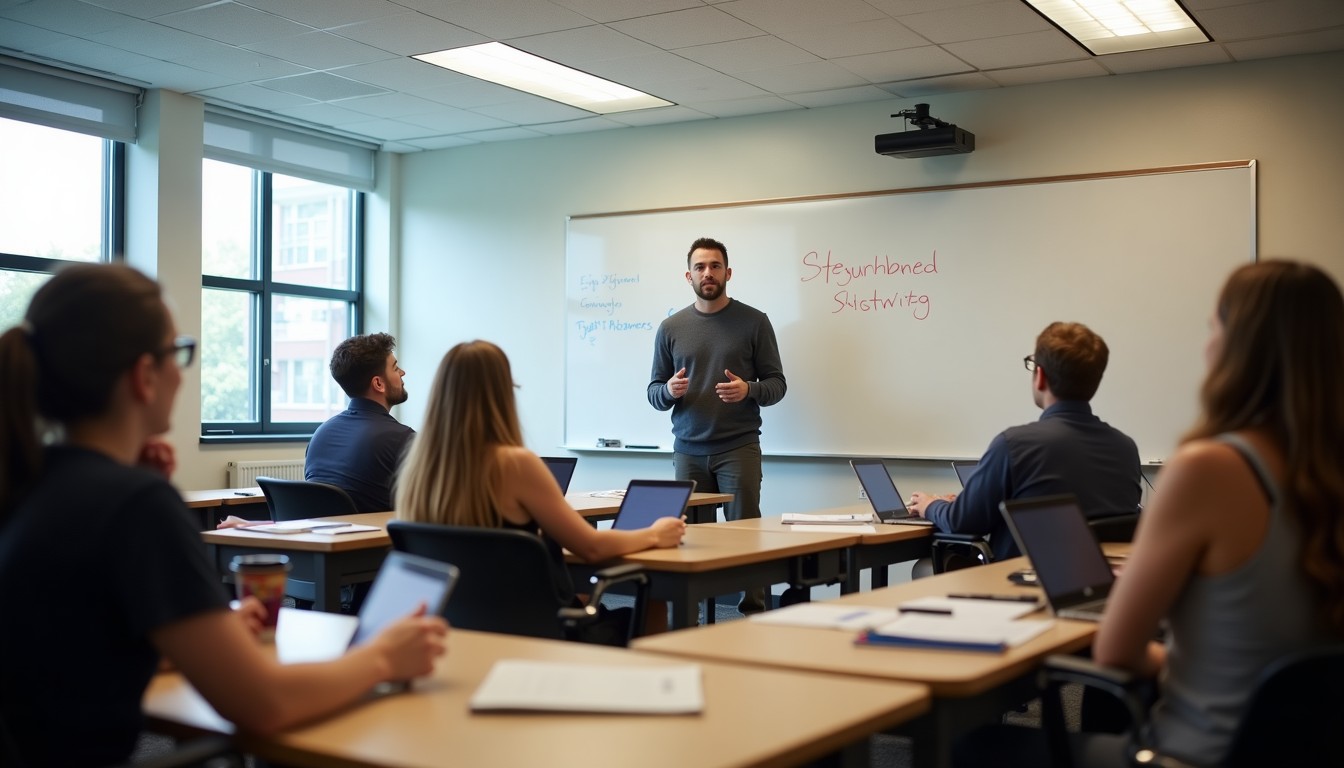 Dutch language class in session