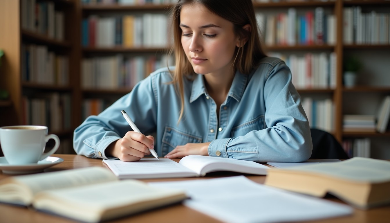 Student studying Dutch