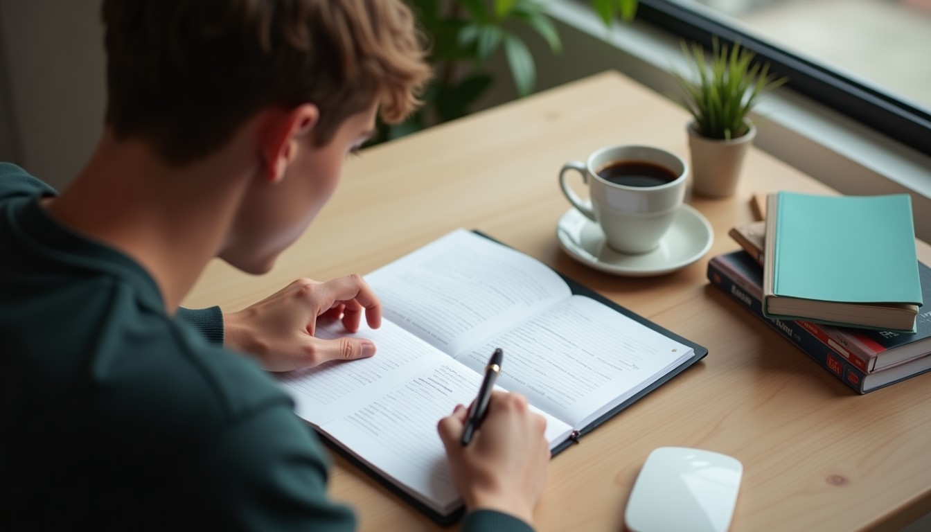 Student studying Dutch