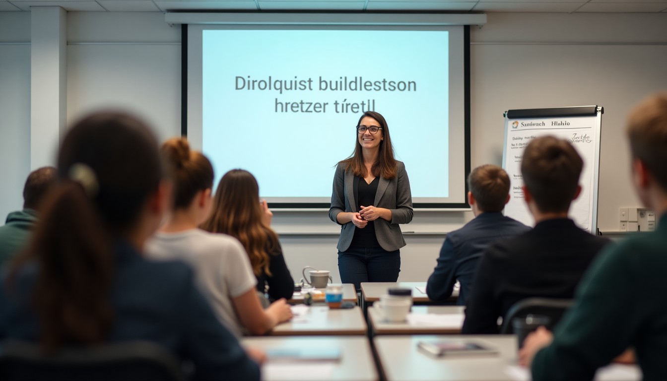 Dutch language class in session
