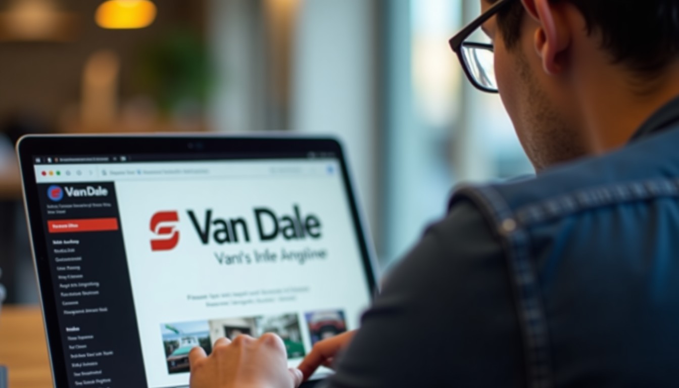 Person studying on laptop with Van Dale website