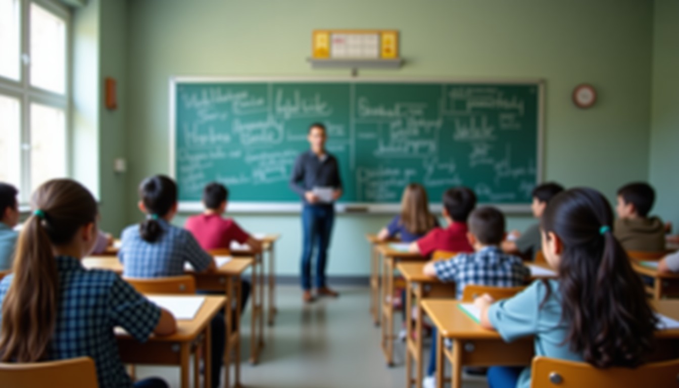 Language class in session