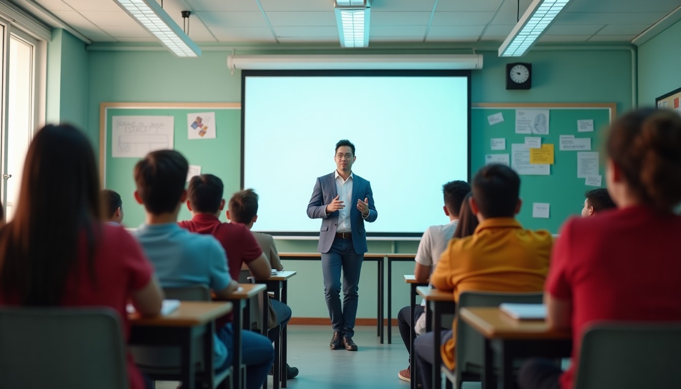 Students in a classroom